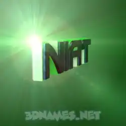 niat in Green Light style - 3D name wallpaper