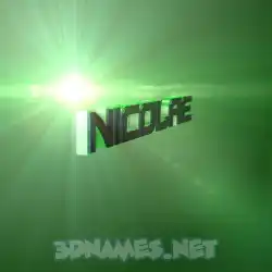 nicolae in Green Light style - 3D name wallpaper