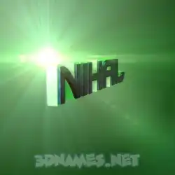 nihal in Green Light style - 3D name wallpaper