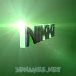 nikki in Green Light style - 3D name wallpaper