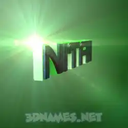 nitai in Green Light style - 3D name wallpaper