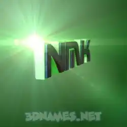 nmk in Green Light style - 3D name wallpaper