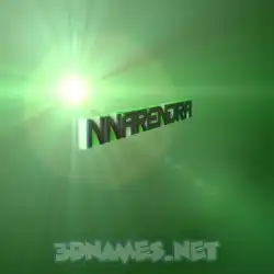 nnarendra in Green Light style - 3D name wallpaper