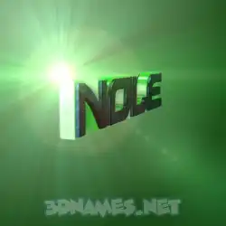 nole in Green Light style - 3D name wallpaper