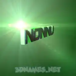 nonnu in Green Light style - 3D name wallpaper