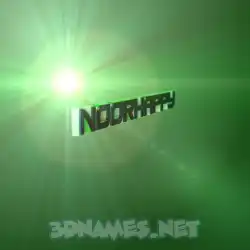 noorhappy in Green Light style - 3D name wallpaper