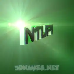 ntupi in Green Light style - 3D name wallpaper