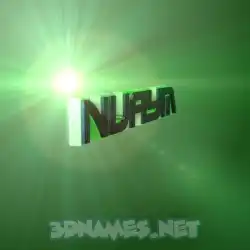nuaym in Green Light style - 3D name wallpaper