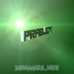 prabjot in Green Light style - 3D name wallpaper