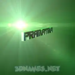 pramatma in Green Light style - 3D name wallpaper