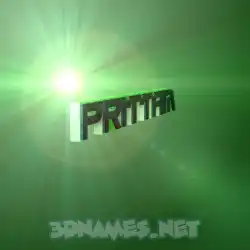 prittam in Green Light style - 3D name wallpaper