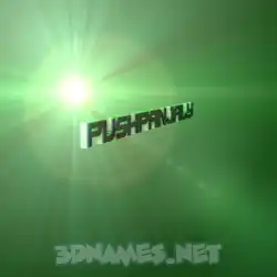 pushpanjaly in Green Light style - 3D name wallpaper