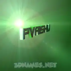 pvaishu in Green Light style - 3D name wallpaper