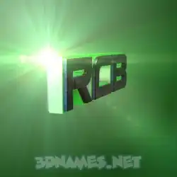 rcb in Green Light style - 3D name wallpaper