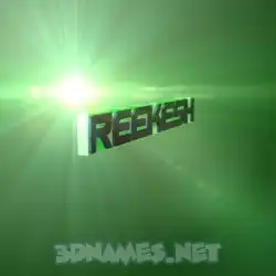 reekesh in Green Light style - 3D name wallpaper