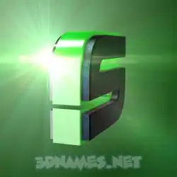 s in Green Light style - 3D name wallpaper