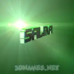 salma in Green Light style - 3D name wallpaper