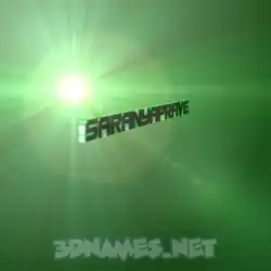 saranyaprave in Green Light style - 3D name wallpaper