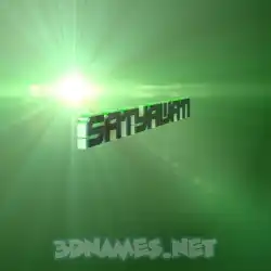 satyawati in Green Light style - 3D name wallpaper