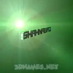 shahnawaz in Green Light style - 3D name wallpaper