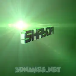 shayda in Green Light style - 3D name wallpaper