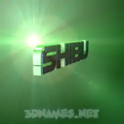 shibu in Green Light style - 3D name wallpaper
