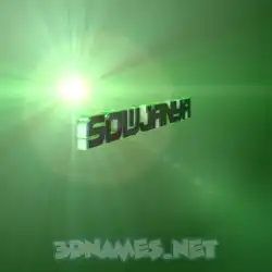 sowjanya in Green Light style - 3D name wallpaper