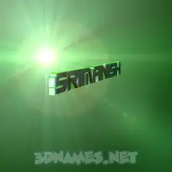 srimanish in Green Light style - 3D name wallpaper