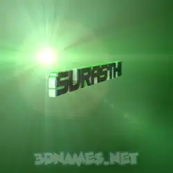 surasthi in Green Light style - 3D name wallpaper
