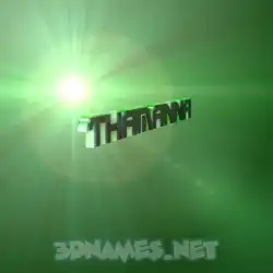 thamanna in Green Light style - 3D name wallpaper