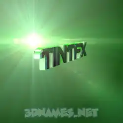 tintfx in Green Light style - 3D name wallpaper