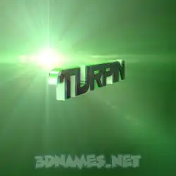 turpin in Green Light style - 3D name wallpaper