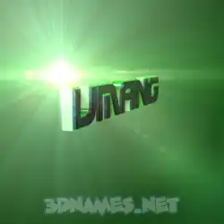 umang in Green Light style - 3D name wallpaper
