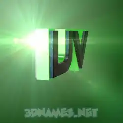 uv in Green Light style - 3D name wallpaper