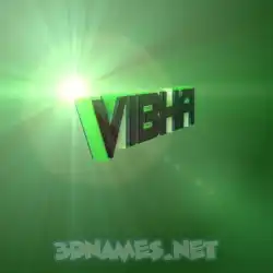 vibha in Green Light style - 3D name wallpaper