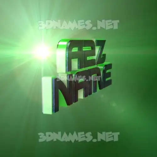 a2z name in Green Light style - 3D name wallpaper