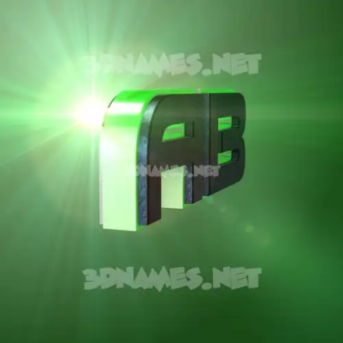 ab in Green Light style - 3D name wallpaper