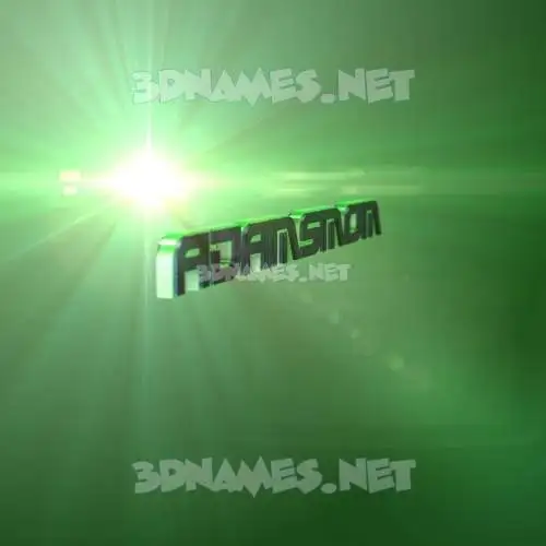 adamsmom in Green Light style - 3D name wallpaper