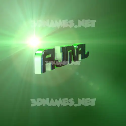 ajmal in Green Light style - 3D name wallpaper