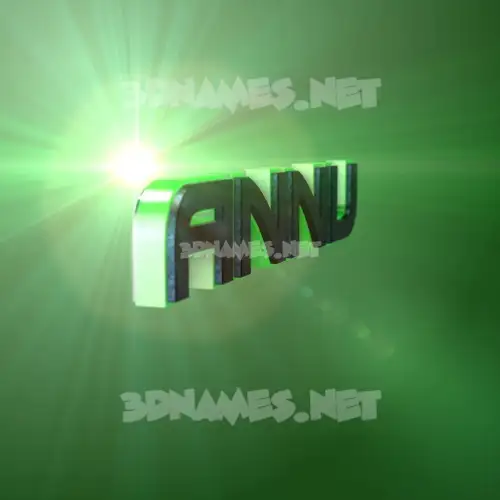 annu in Green Light style - 3D name wallpaper