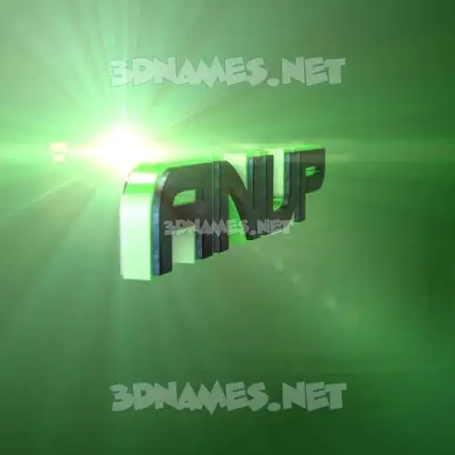 anup in Green Light style - 3D name wallpaper
