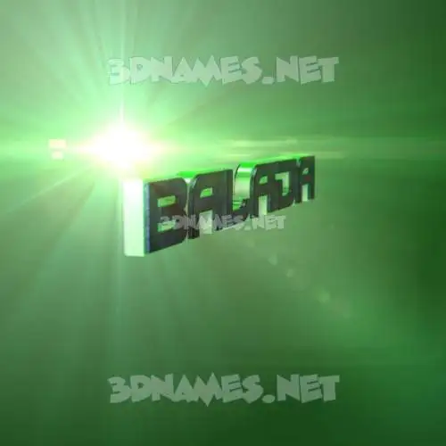 balada in Green Light style - 3D name wallpaper balada in Green Light style - 3D name wallpaper