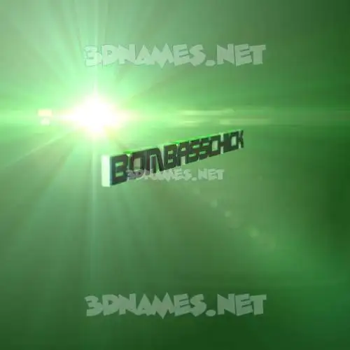 bombasschick in Green Light style - 3D name wallpaper bombasschick in Green Light style - 3D name wallpaper