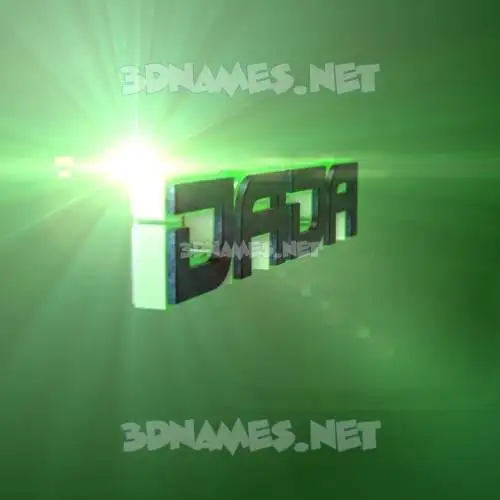 dada in Green Light style - 3D name wallpaper dada in Green Light style - 3D name wallpaper