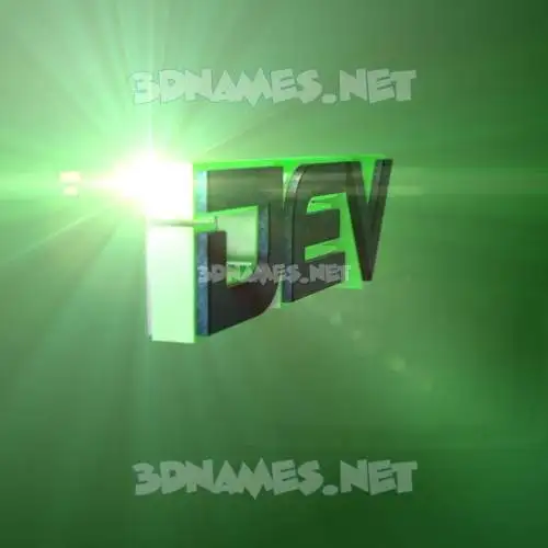 dev in Green Light style - 3D name wallpaper dev in Green Light style - 3D name wallpaper