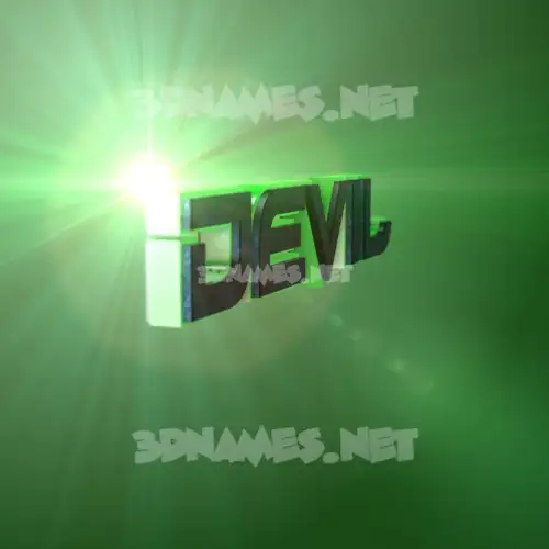 devil in Green Light style - 3D name wallpaper devil in Green Light style - 3D name wallpaper