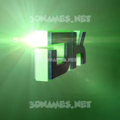 dk in Green Light style - 3D name wallpaper dk in Green Light style - 3D name wallpaper