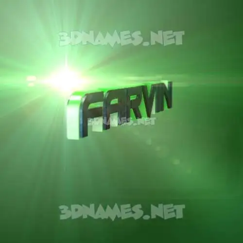 farvin in Green Light style - 3D name wallpaper farvin in Green Light style - 3D name wallpaper