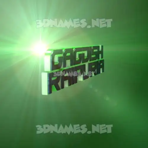 gagdish raipuria in Green Light style - 3D name wallpaper