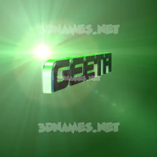 geeta in Green Light style - 3D name wallpaper